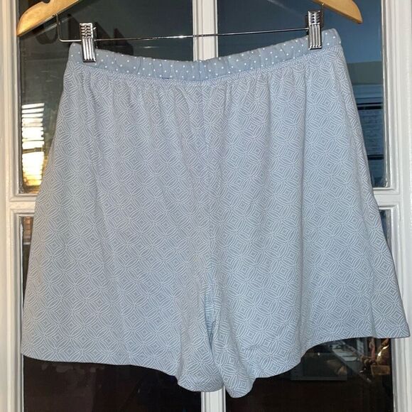 Croft & barrow intimate light blue pj pajama shorts paisley polka dot size small - Picture 2 of 13